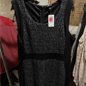 Torrid Black and Gray Textured Dress